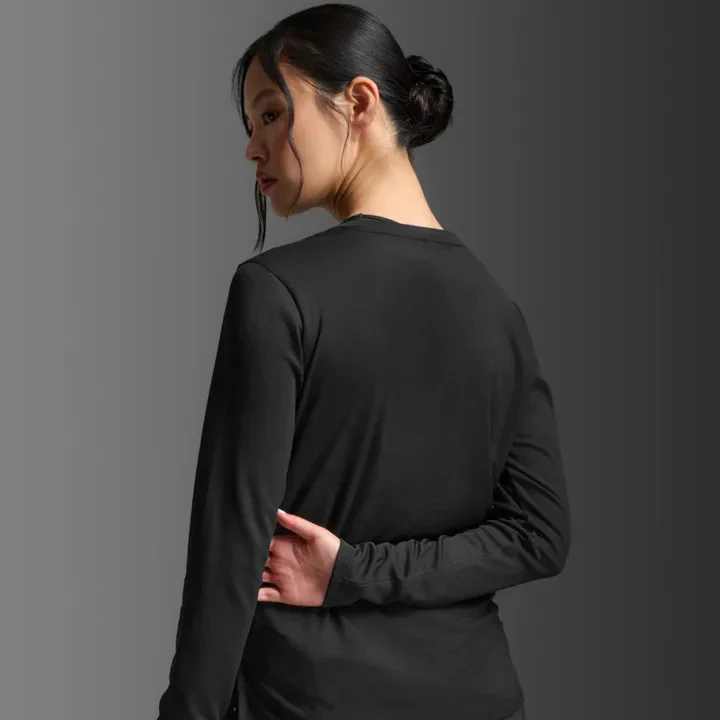 2XU Aero Mesh Long Sleeve Tee | Black / Silver Reflective | Womens - Image 3
