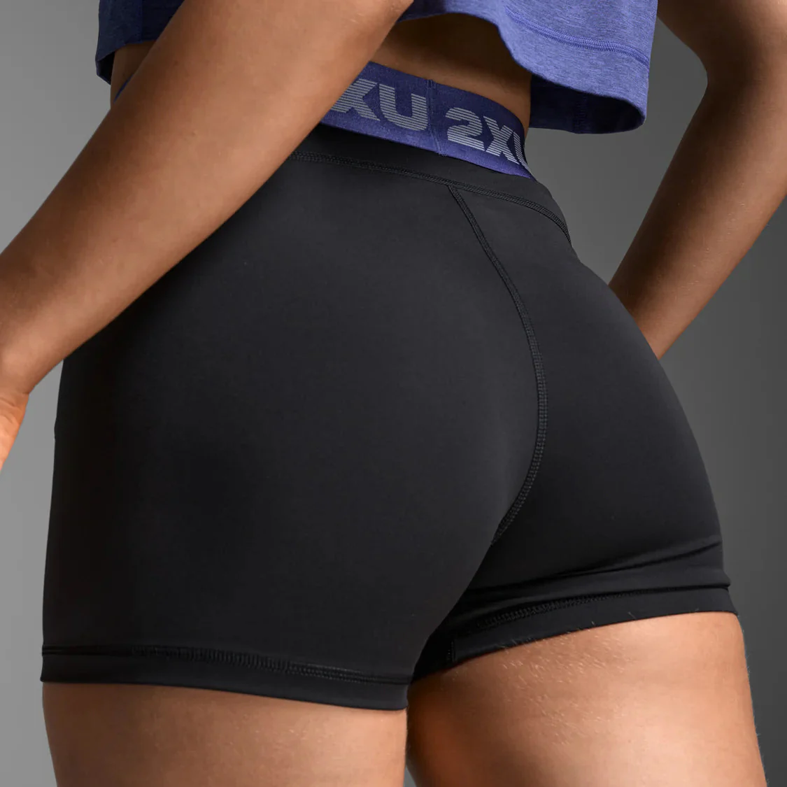 2XU Everyday Compression 3 inch Short Tights | Black / Future Dusk | Womens - Image 4