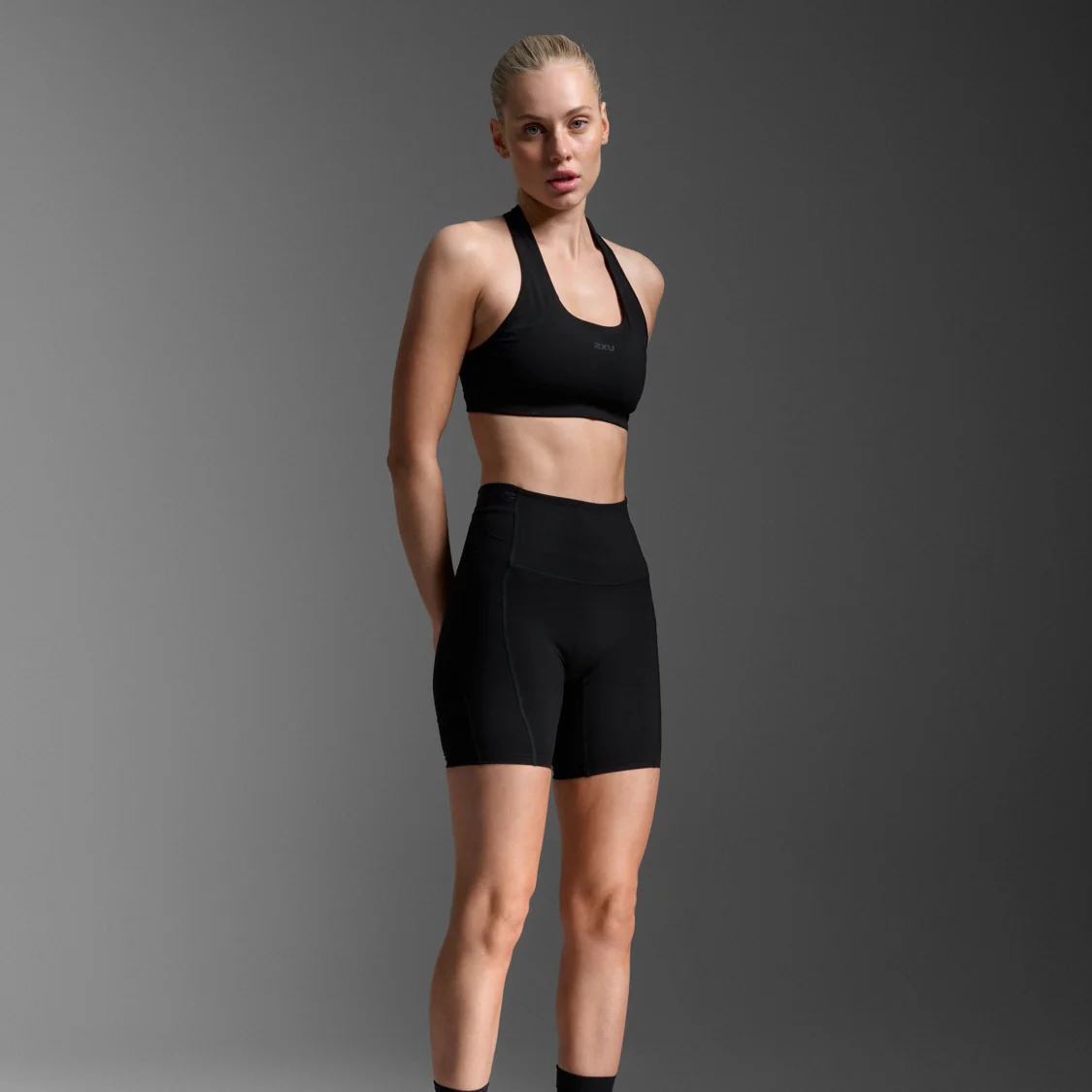 2XU Form Stash Hi-Rise 4" Compression Short | Black / Black | Womens - Image 7