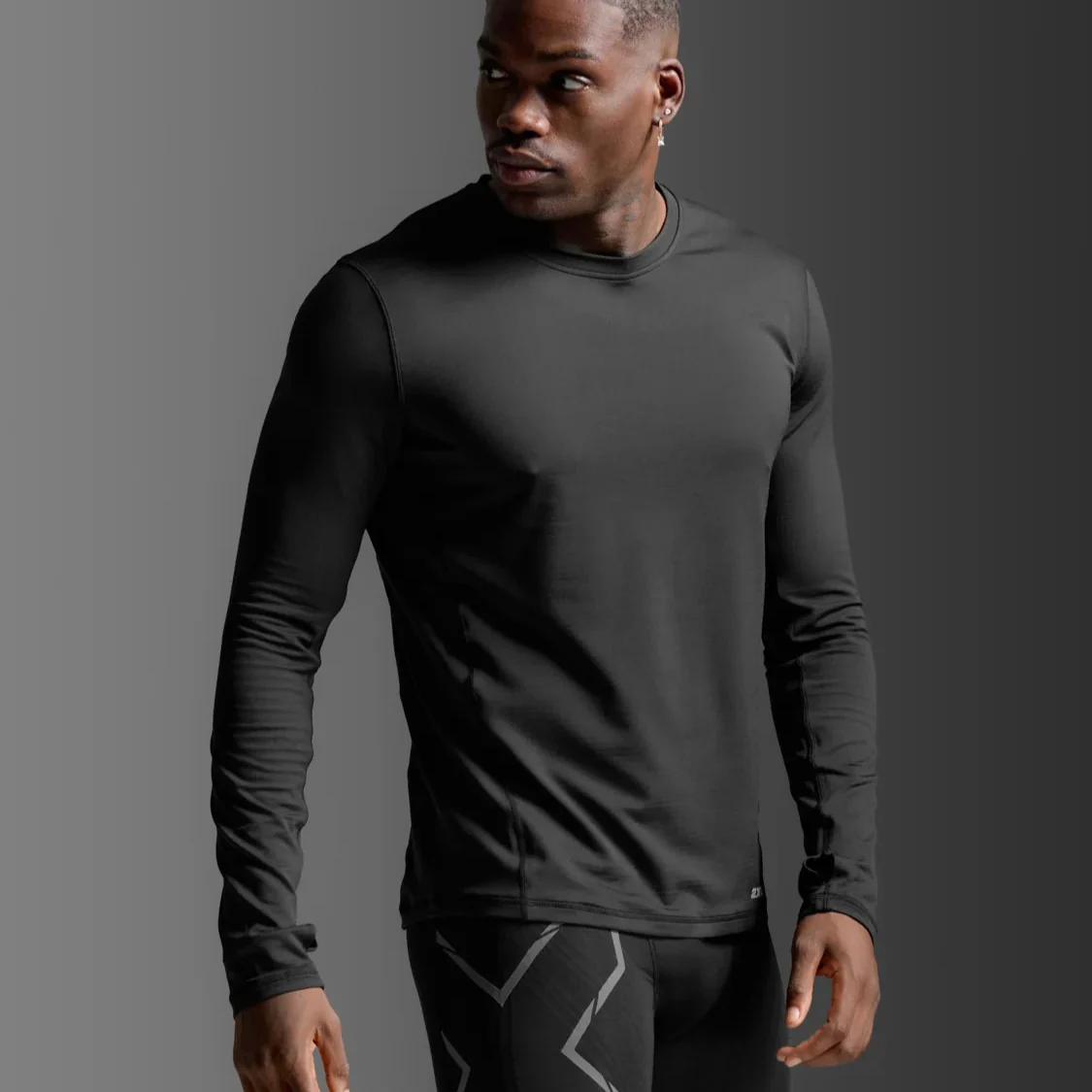 2XU Ignition Grid Base Layer | Black / Silver Reflective | Mens - Image 5