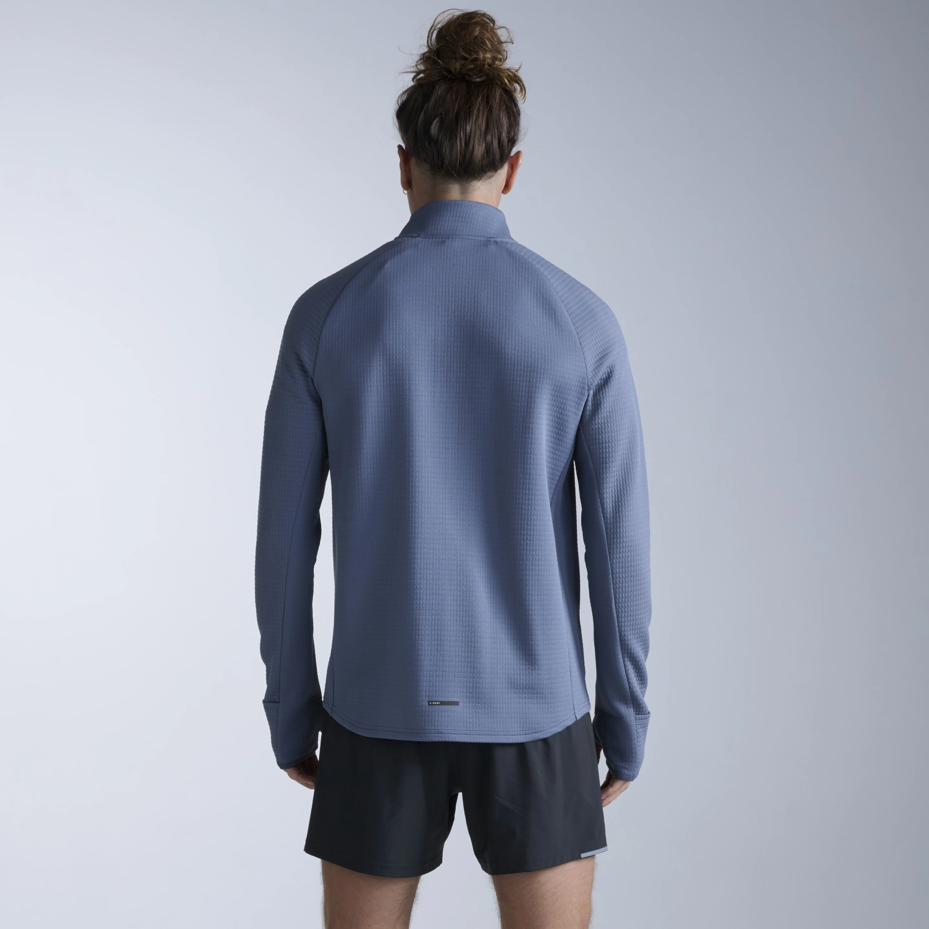 2XU Ignition Hyper-Haptic 1/4 Zip Fleece | Indigo / Black Reflective | Mens - Image 6
