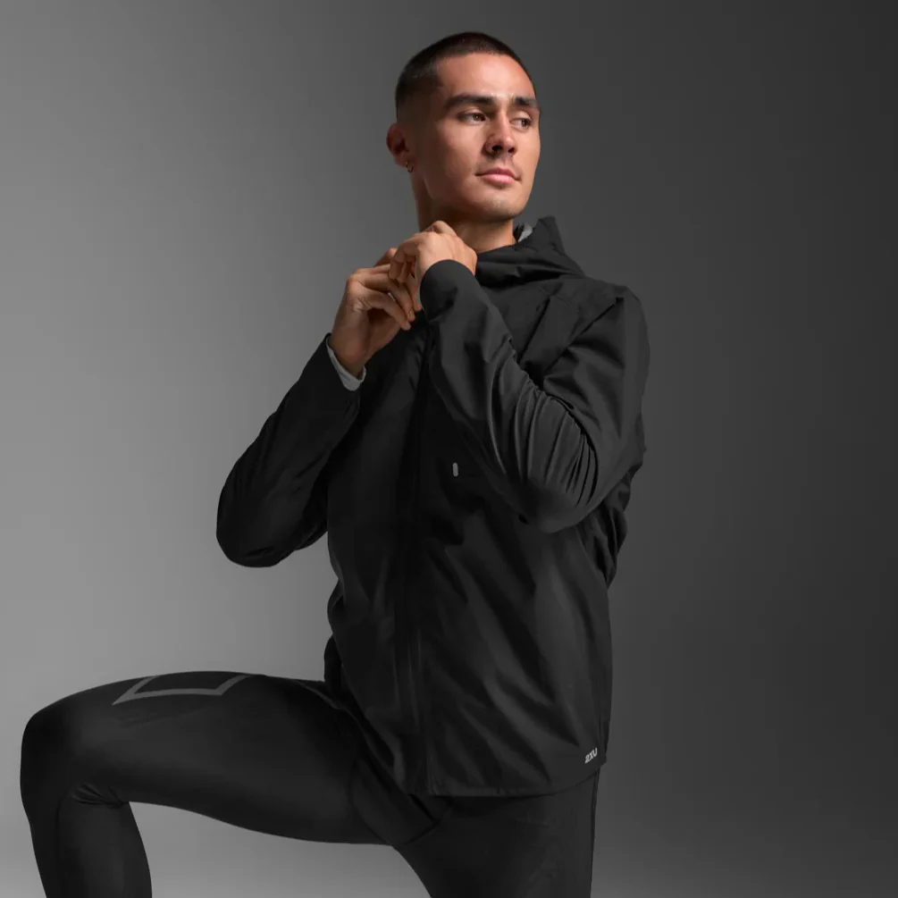 2XU Ignition Shield Jacket | Black / Silver Reflective | Mens - Image 6