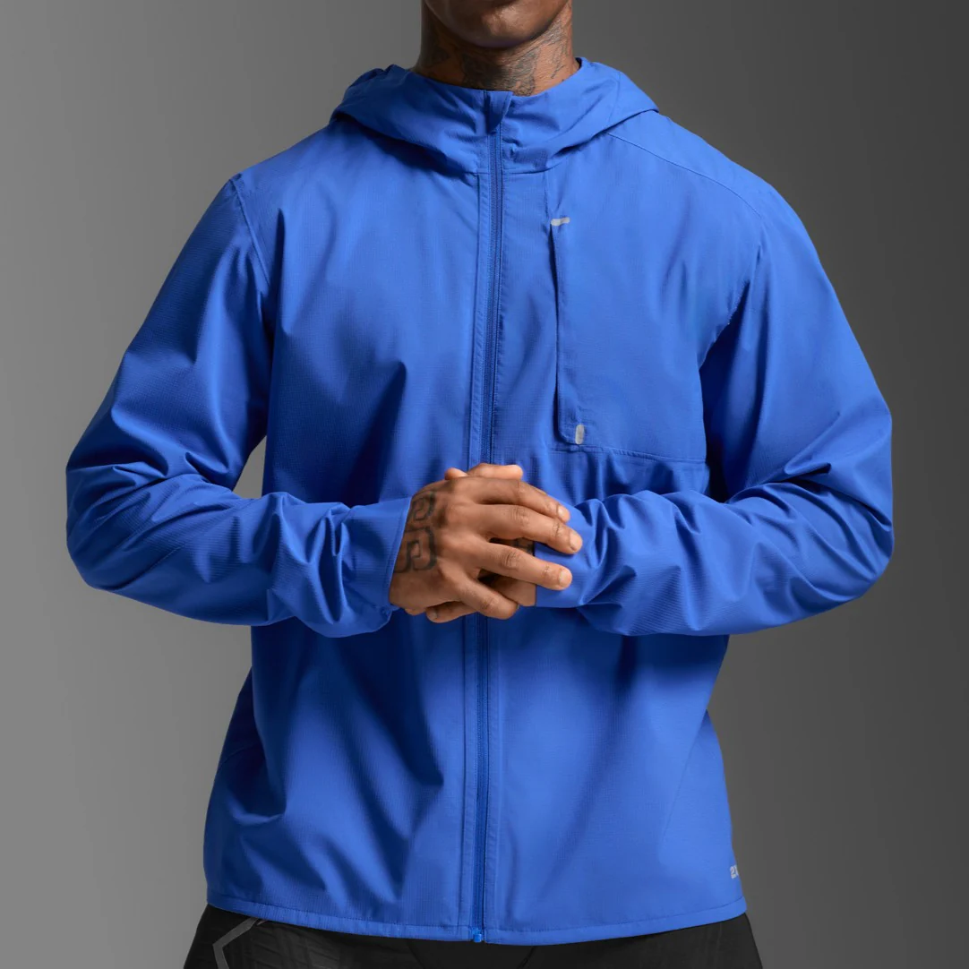 2XU Ignition Shield Jacket | Surf / Silver Reflective | Mens - Image 6