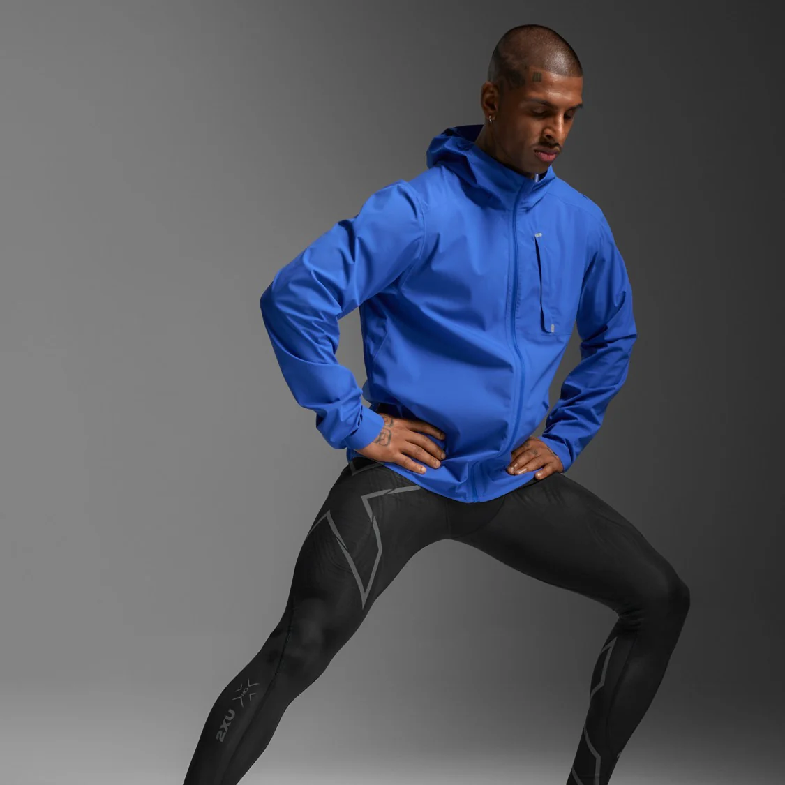 2XU Ignition Shield Jacket | Surf / Silver Reflective | Mens - Image 7