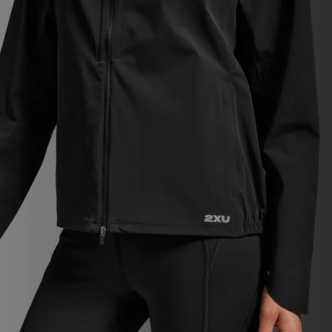 2XU Ignition Shield Waterproof Jacket | Black / Silver Reflective | Womens - Image 4