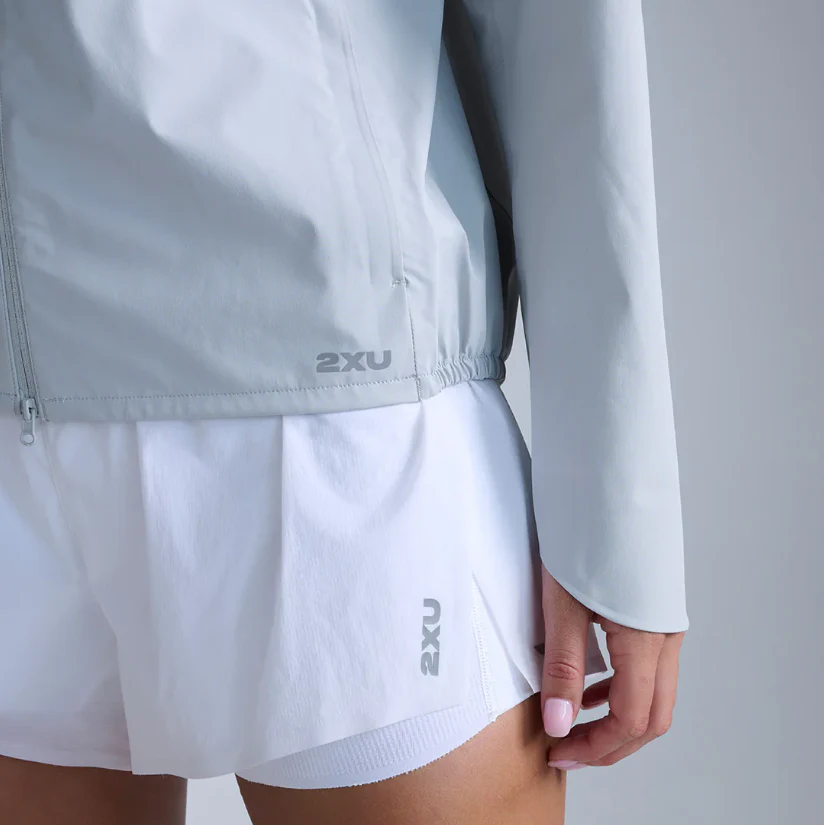 2XU Ignition Shield Waterproof Jacket | Harbor Mist / Silver Reflective | Womens - Image 4