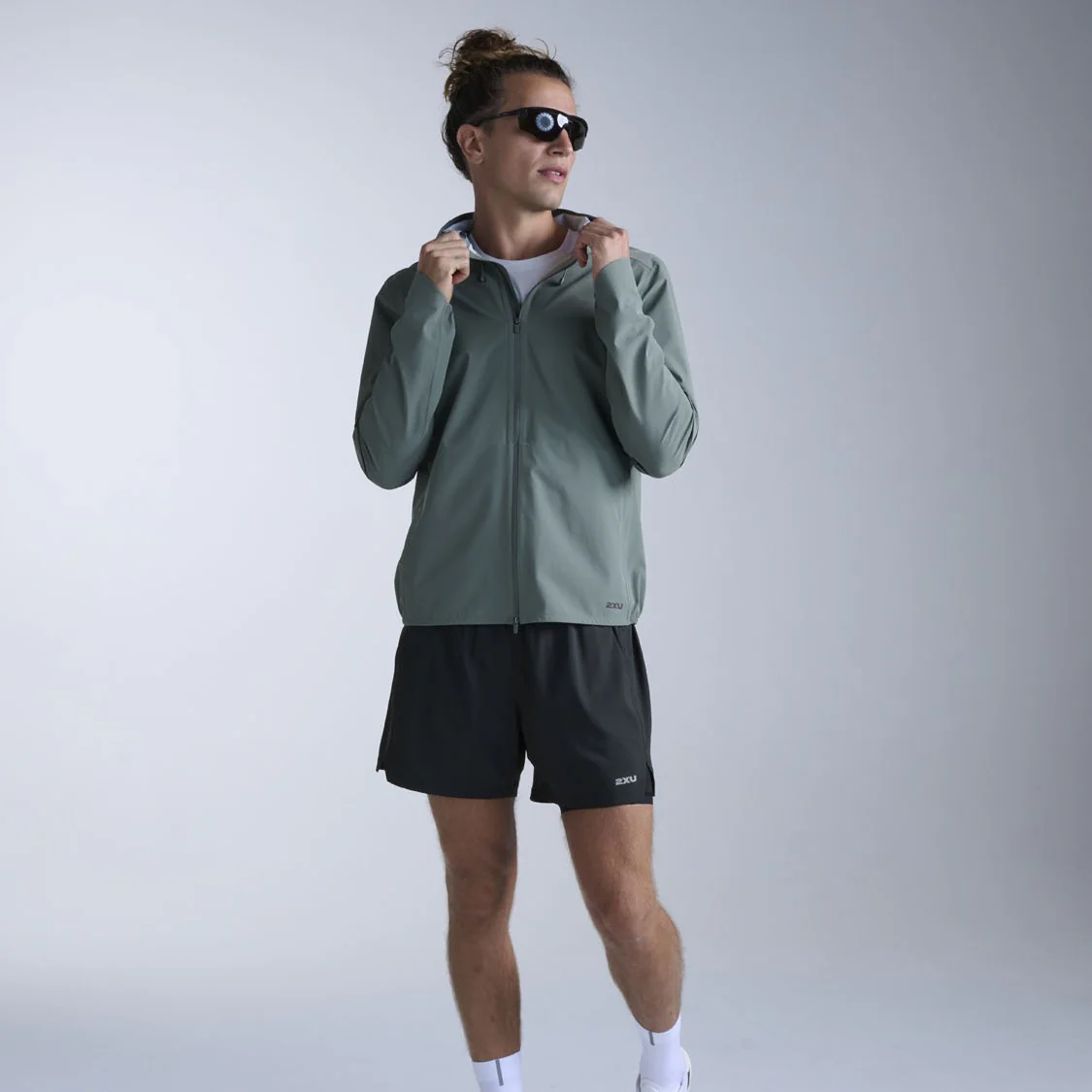 2XU Ignition Shield Waterproof Jacket | Olive Leaf / Black Reflective | Mens - Image 7