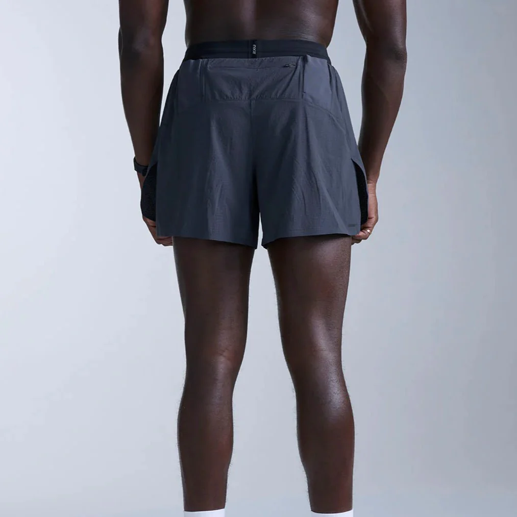 2XU Light Speed Stash 5 Inch Short | India / Black Reflective | Mens - Image 5