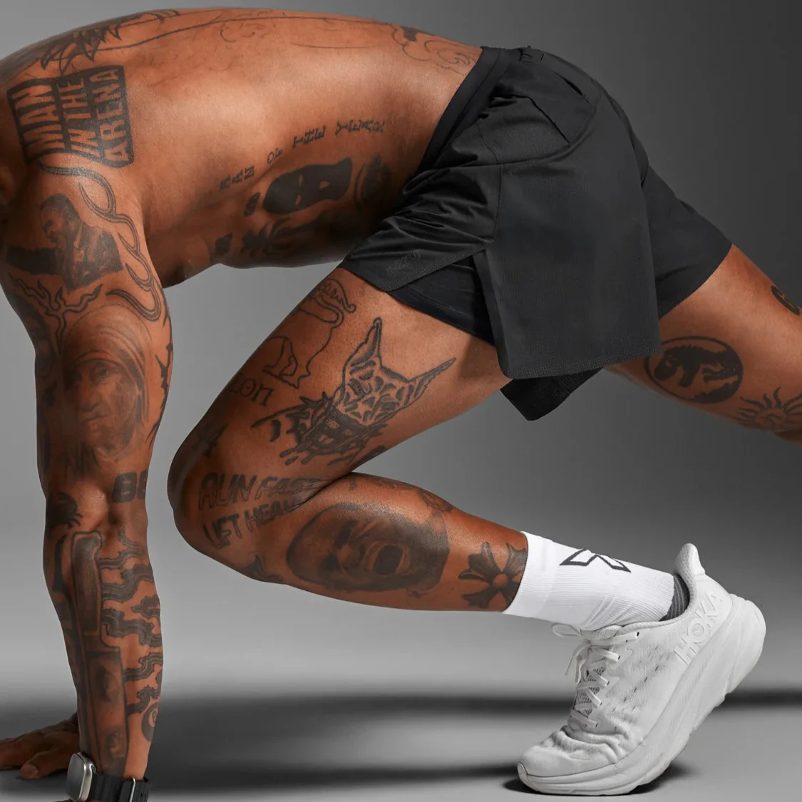 2XU Light Speed Stash 5 Inch Short | Black / Black Reflective | Mens - Image 3