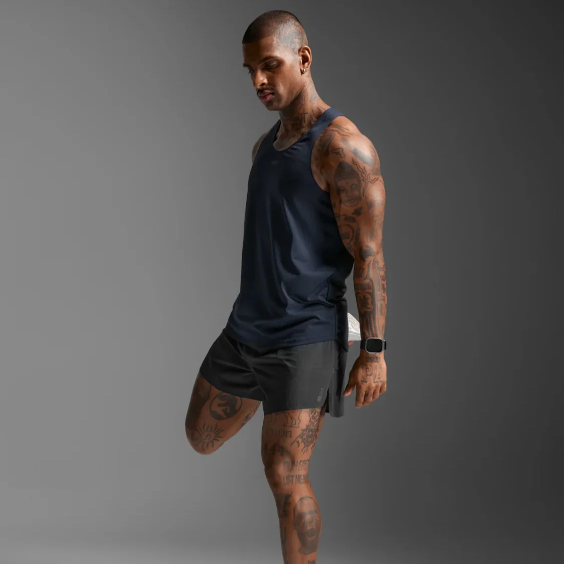 2XU Light Speed Stash 5 Inch Short | Black / Black Reflective | Mens - Image 8