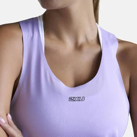 2XU Light Speed Tech Singlet | Lavender / Lavender Reflective | Womens - Image 3