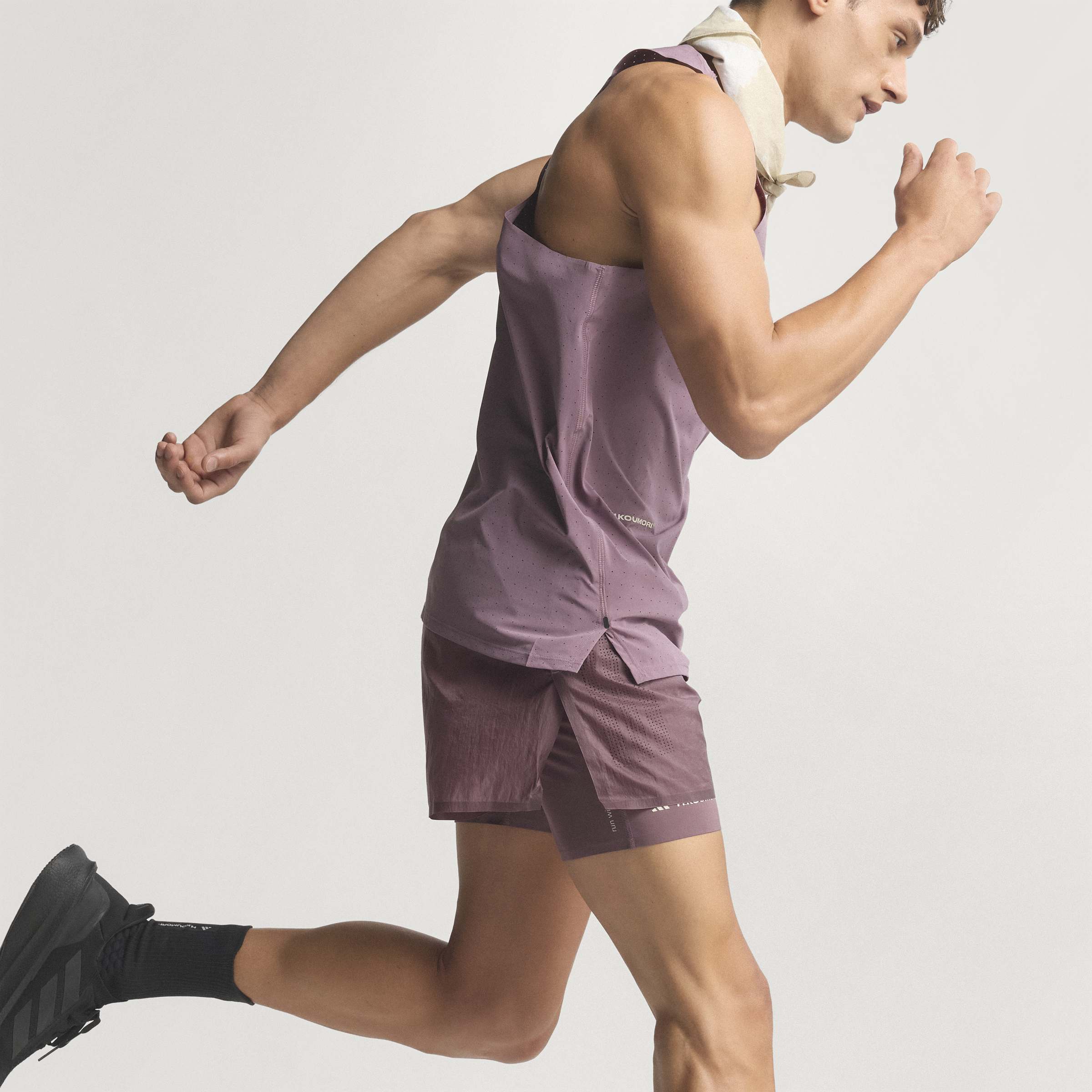 adidas Adi365 H.Koumori Running Singlet | Shadow Fig | Mens - Image 10