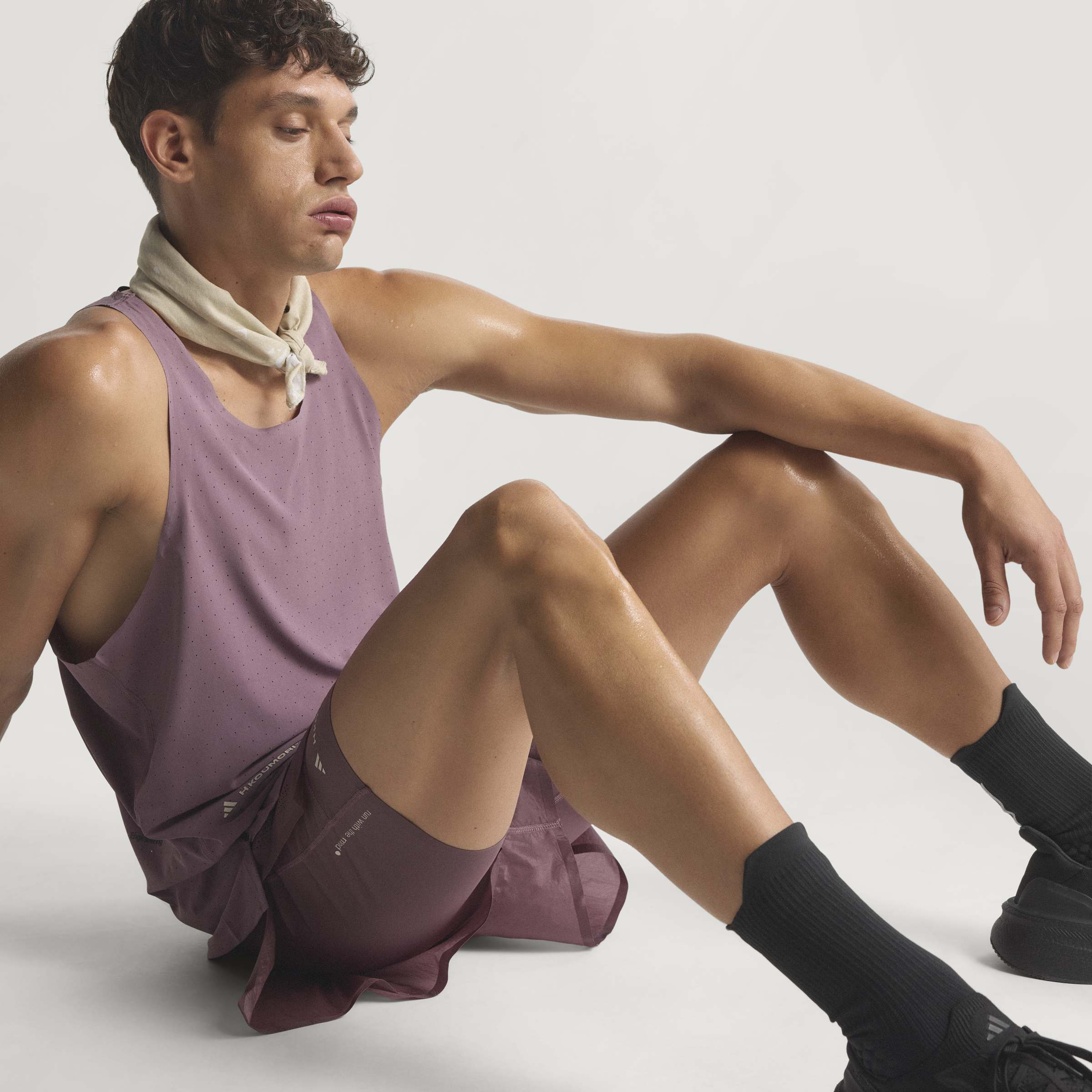 adidas Adi365 H.Koumori Running Singlet | Shadow Fig | Mens - Image 6