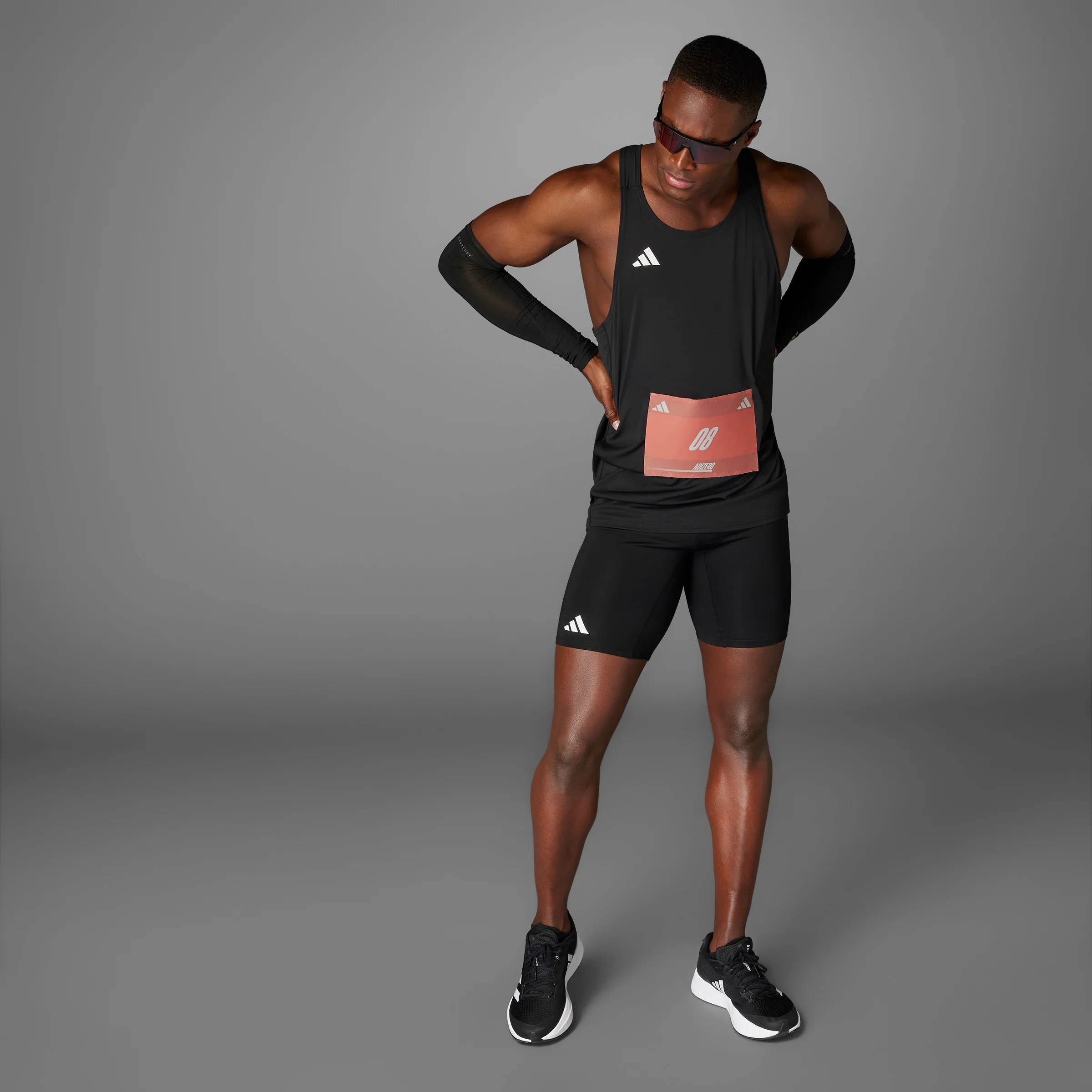 Adidas Adizero Essentials Singlet | Black | Mens - Image 6