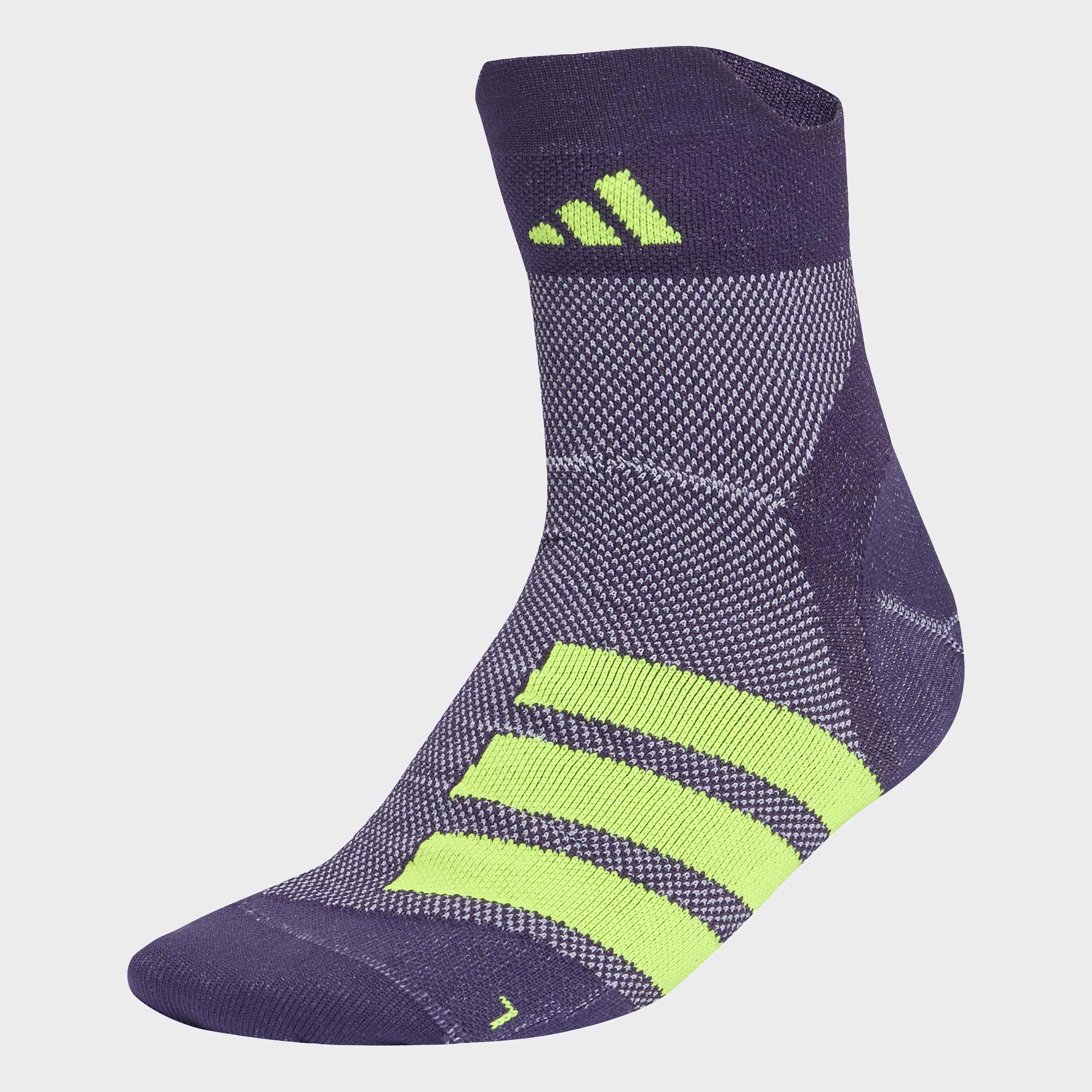 adidas Running x adizero Sock | Aurora Plum / White / Solar Yellow