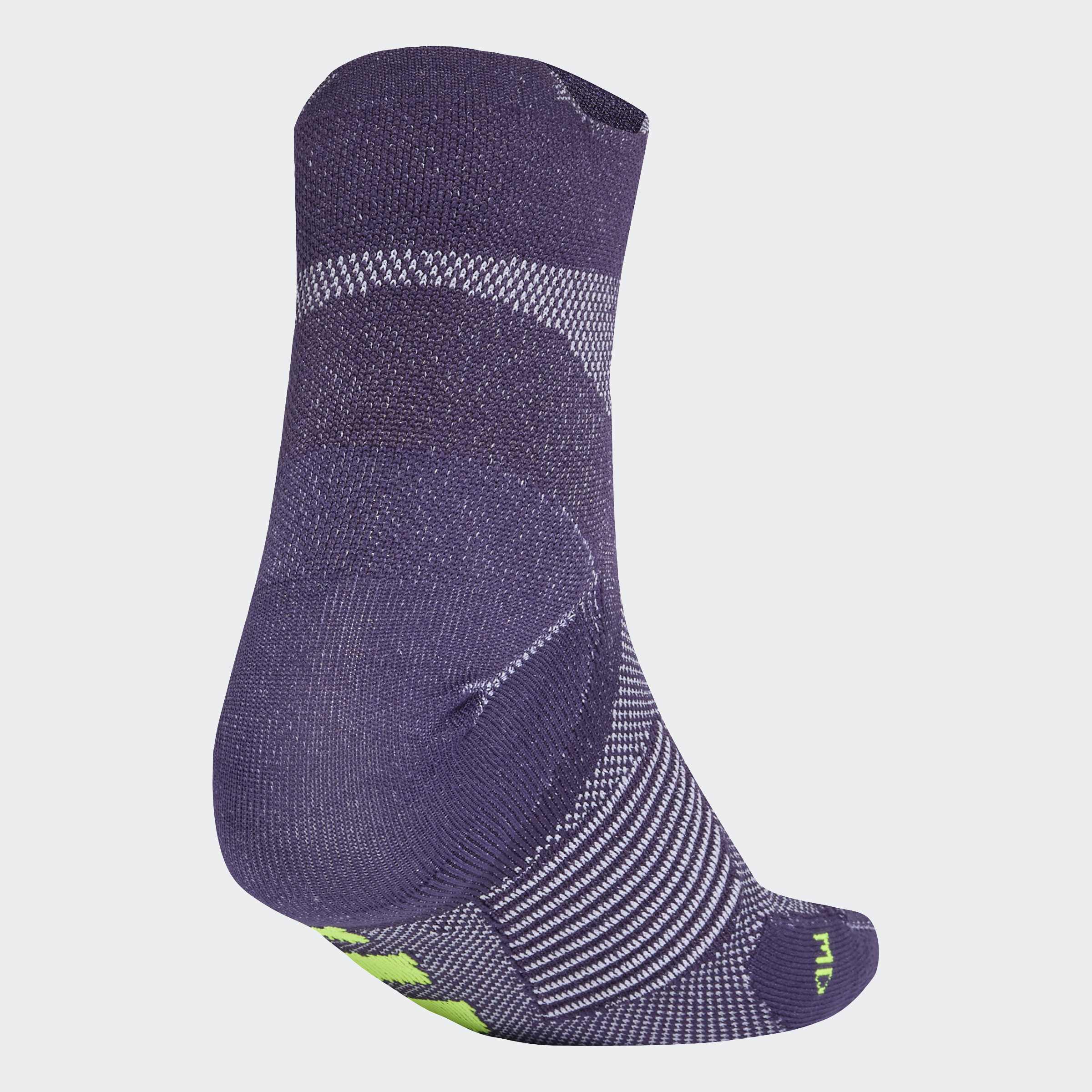 adidas Running x adizero Sock | Aurora Plum / White / Solar Yellow - Image 2