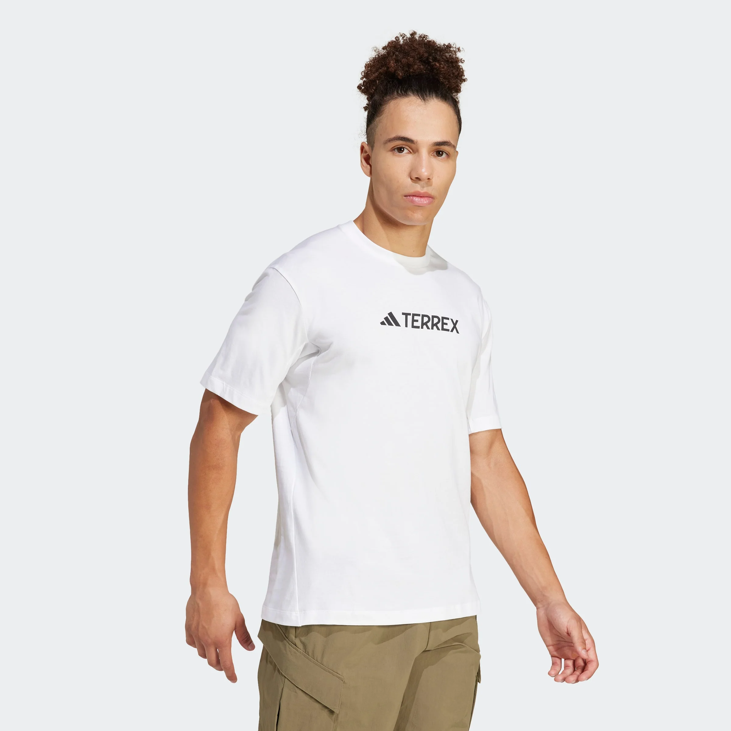 adidas Terrex Logo Tee | White | Mens - Image 5