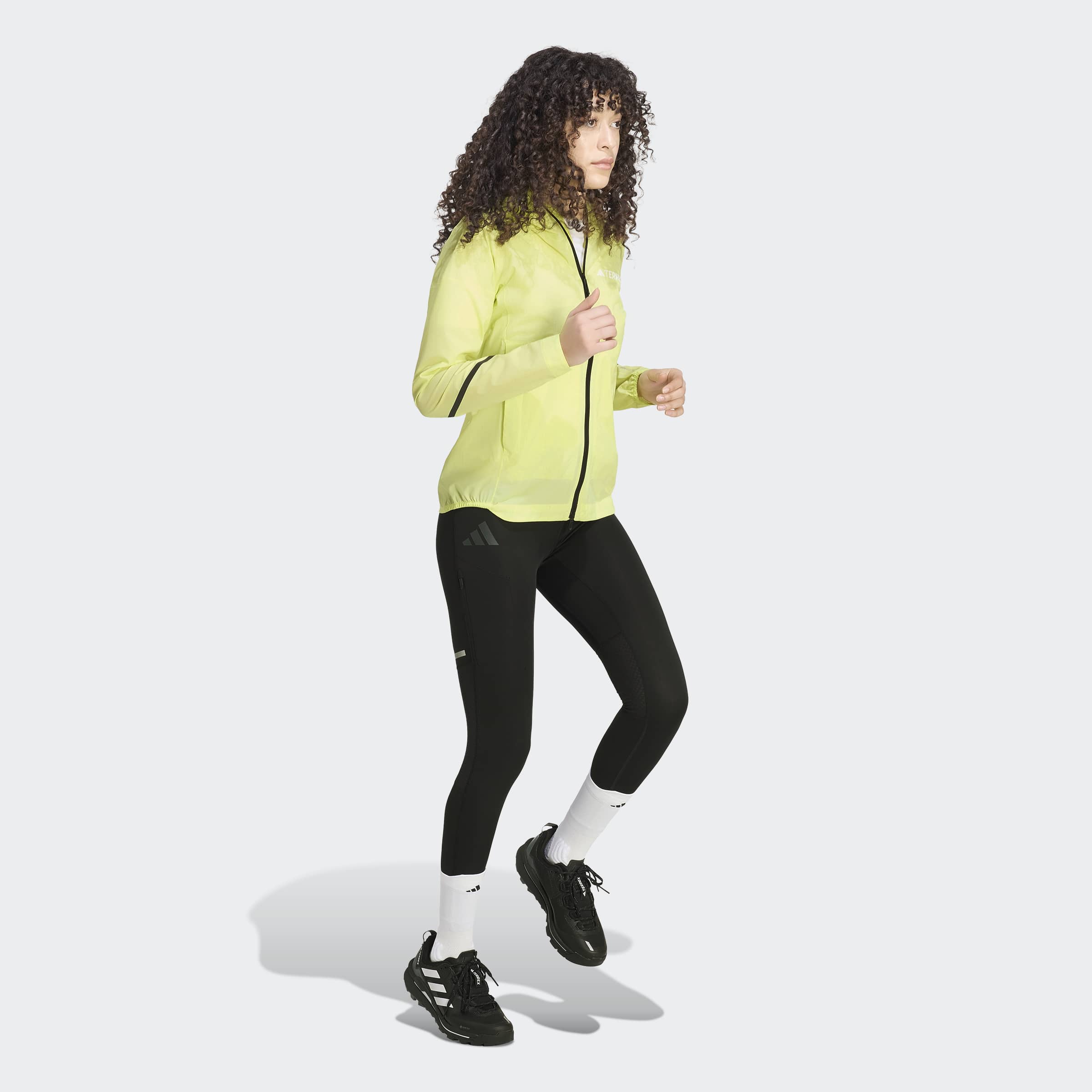 adidas Terrex Xperior 2.5 Layer Light Climaproof Waterproof Jacket | Semi Frozen Lemon | Womens - Image 6