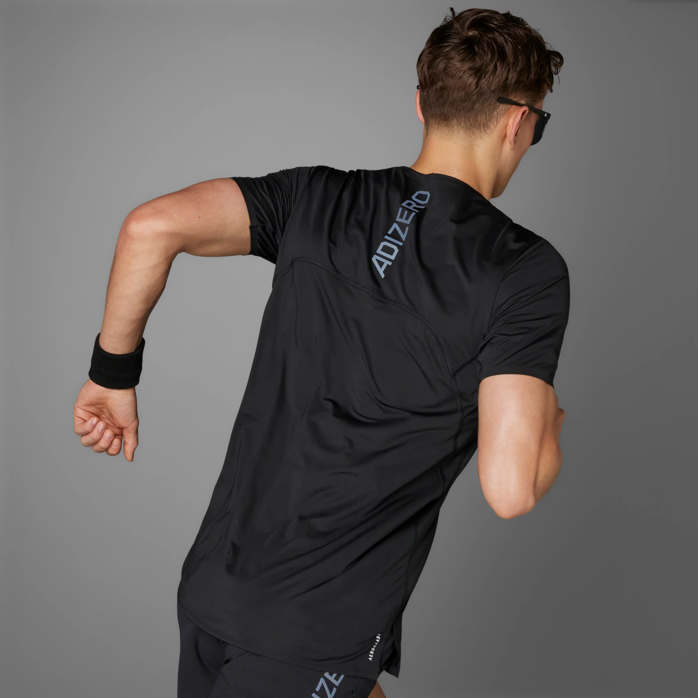 Adidas Adizero Tee | Black | Mens - Image 3
