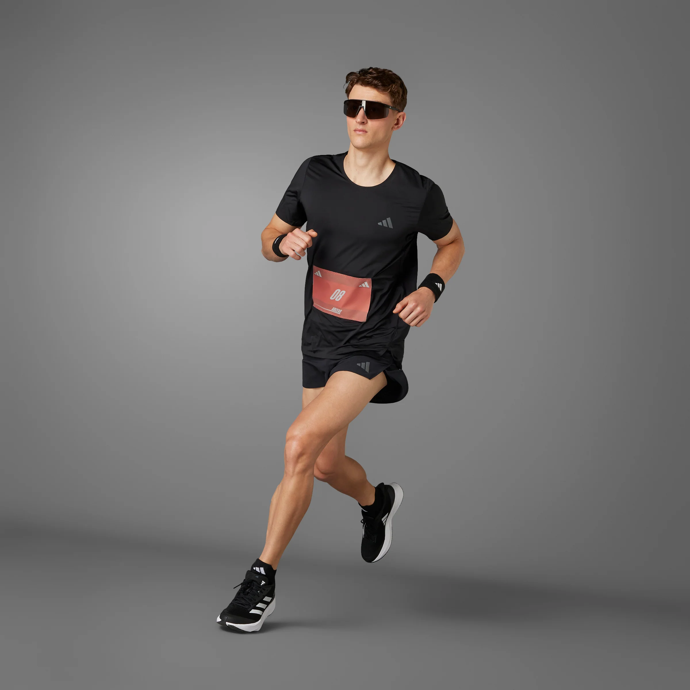 Adidas Adizero Tee | Black | Mens - Image 9