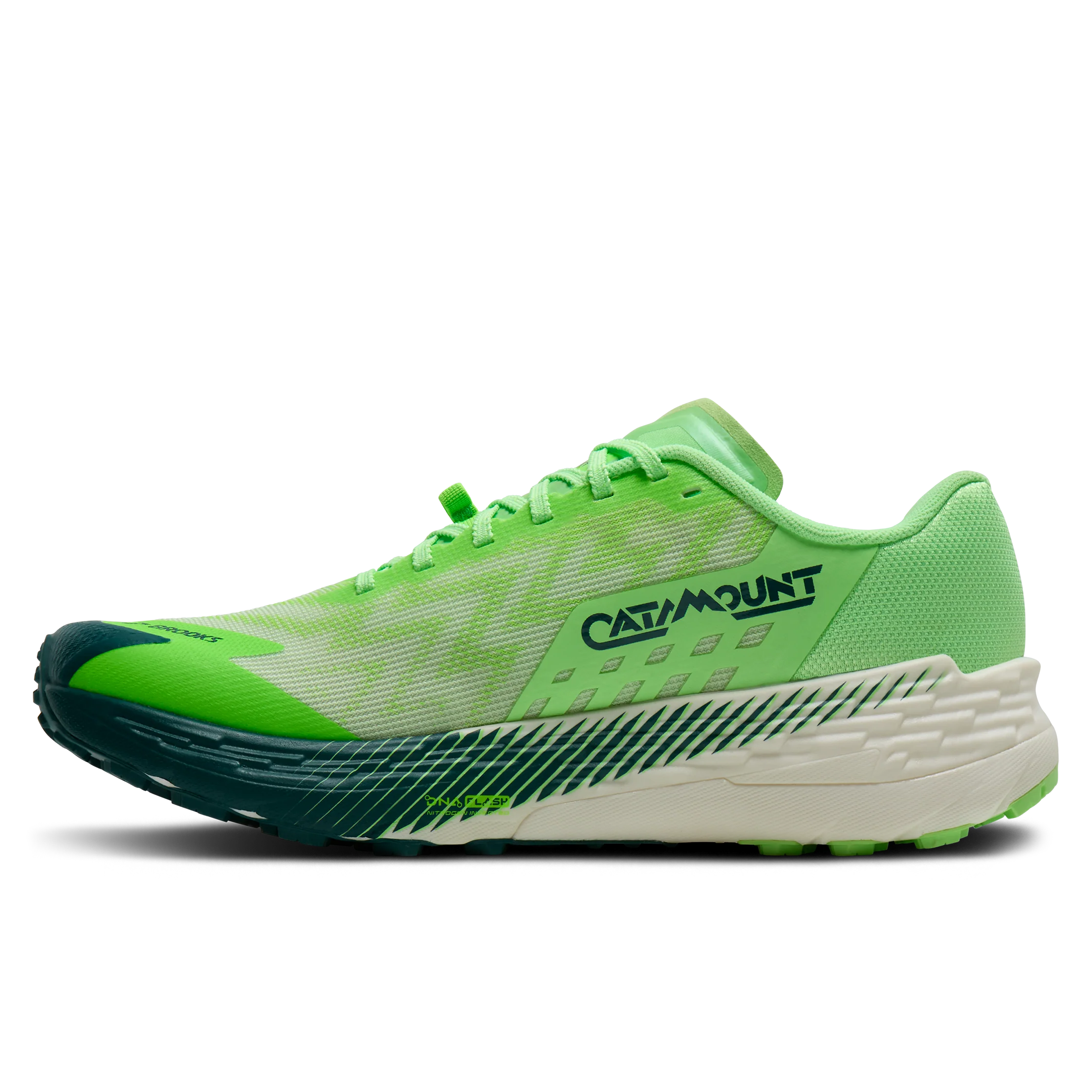Brooks Catamount 4 | Green / Green Gecko / Atlantic Deep | Mens - Image 7