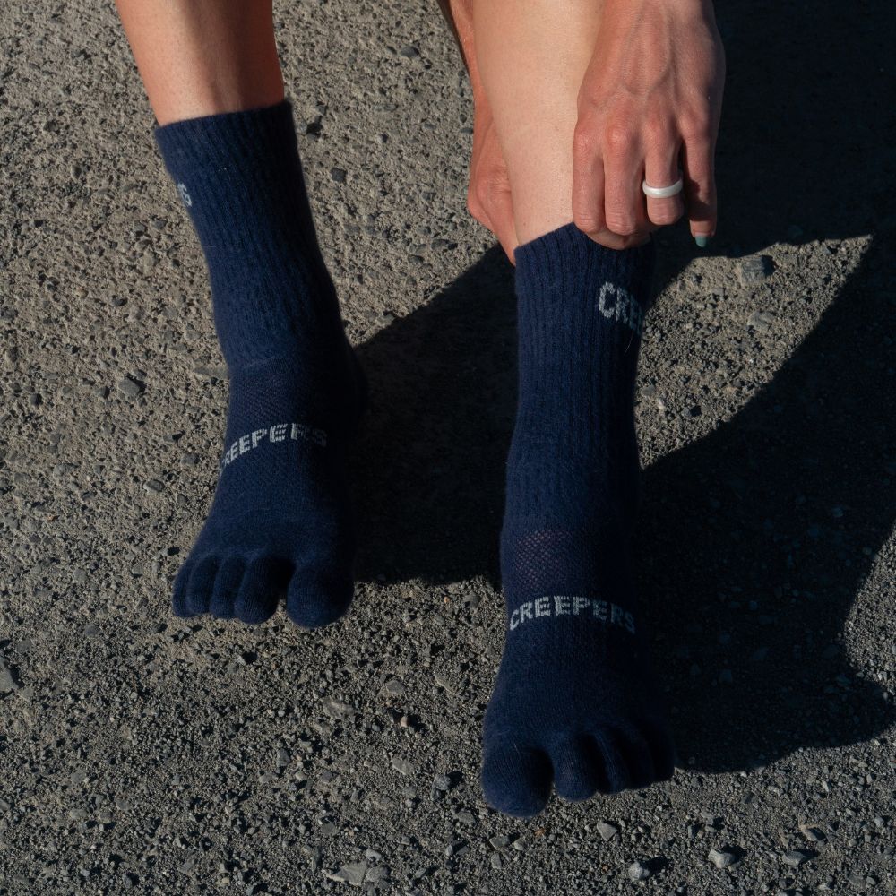 Creepers Merino Toe Socks | Crew Length | Dark Navy - Image 3