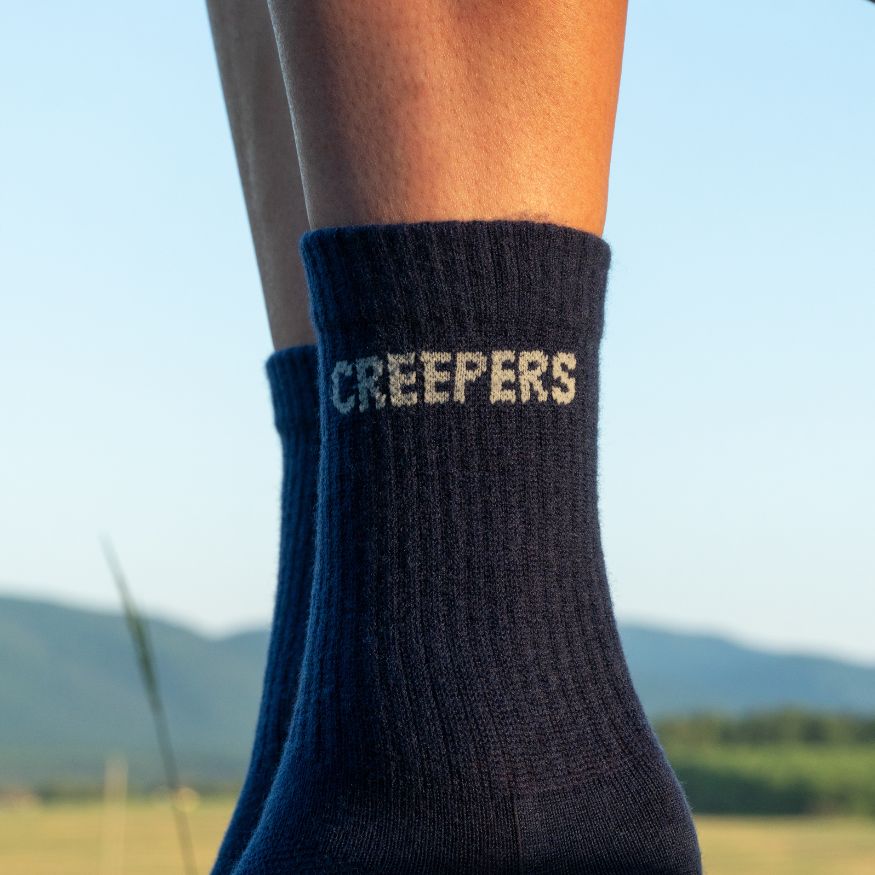 Creepers Merino Toe Socks | Crew Length | Dark Navy - Image 4