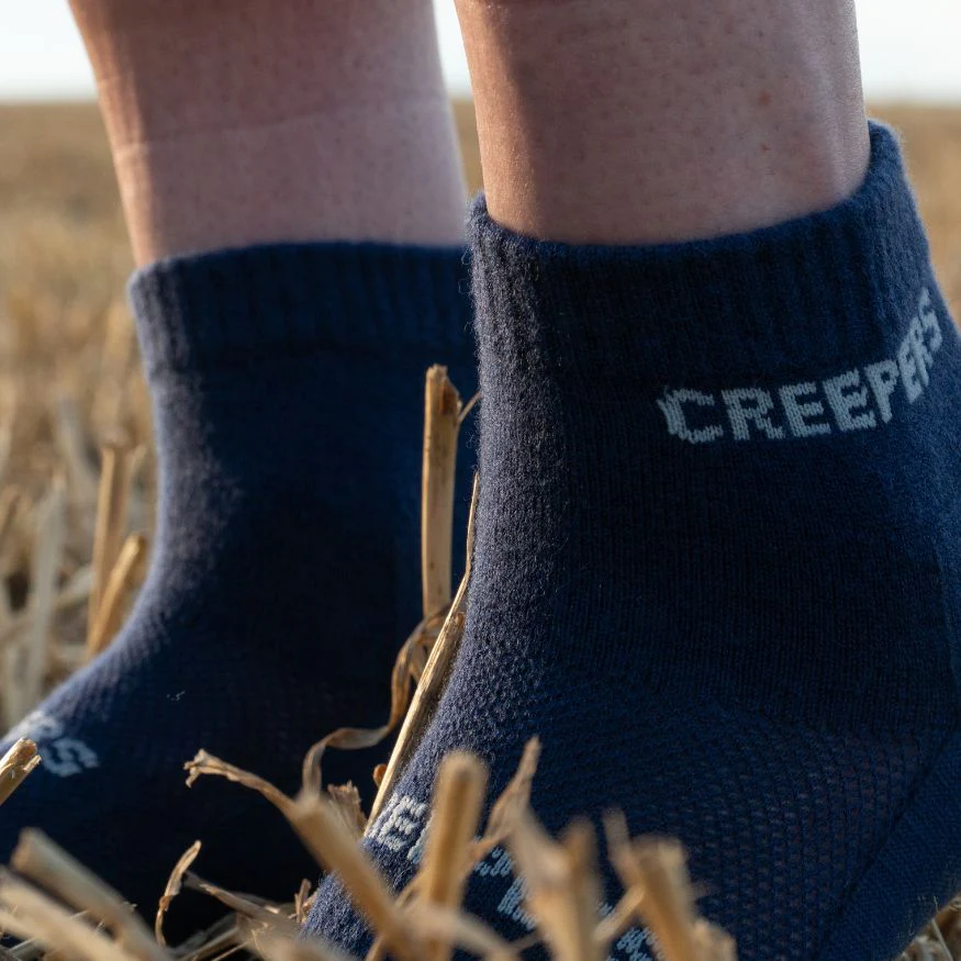 Creepers Merino Toe Socks | Quarter Crew | Dark Navy - Image 3