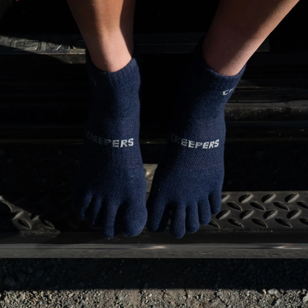 Creepers Merino Toe Socks | Quarter Crew | Dark Navy - Image 7