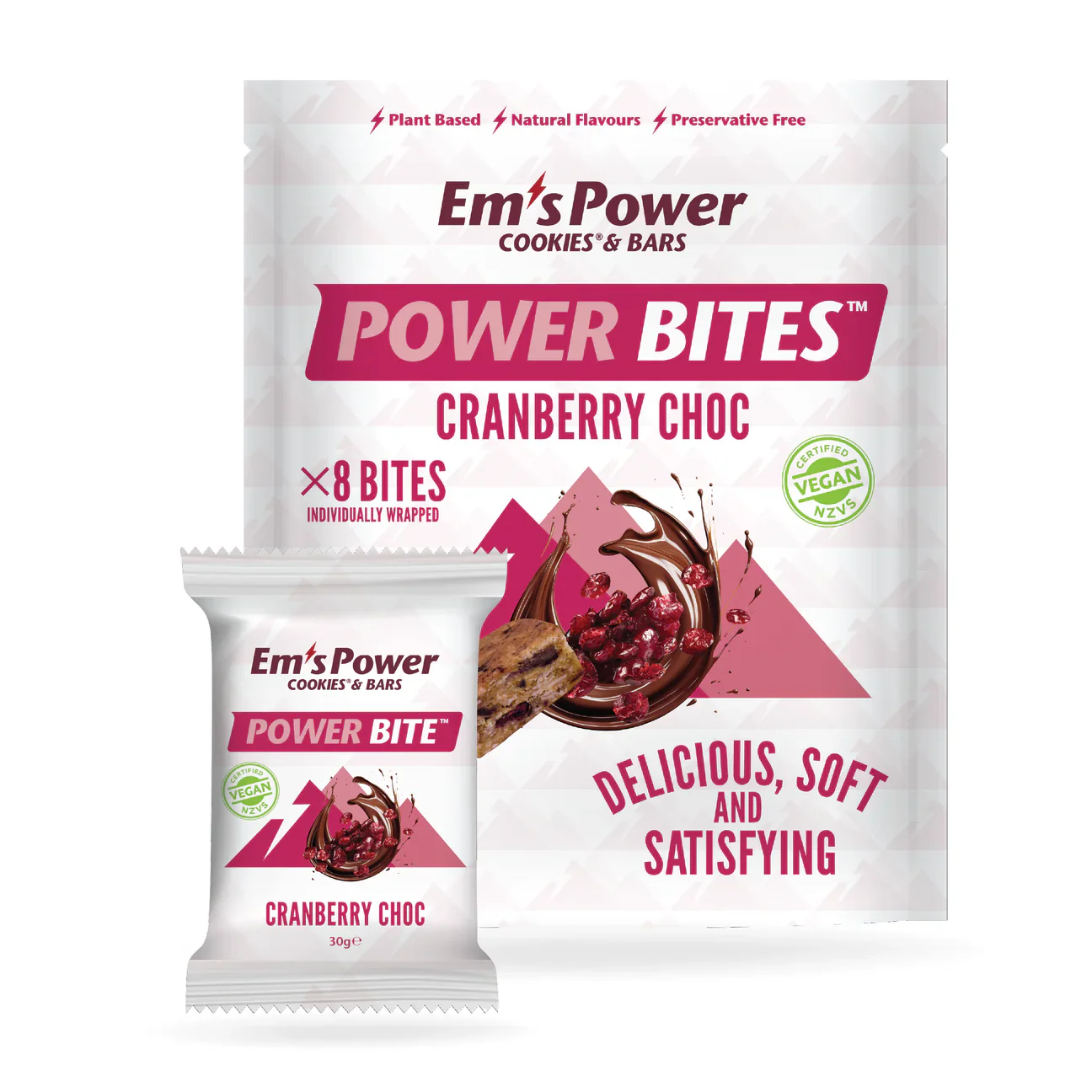 Em's Power Cookies | Power Bites | Cranberry Choc