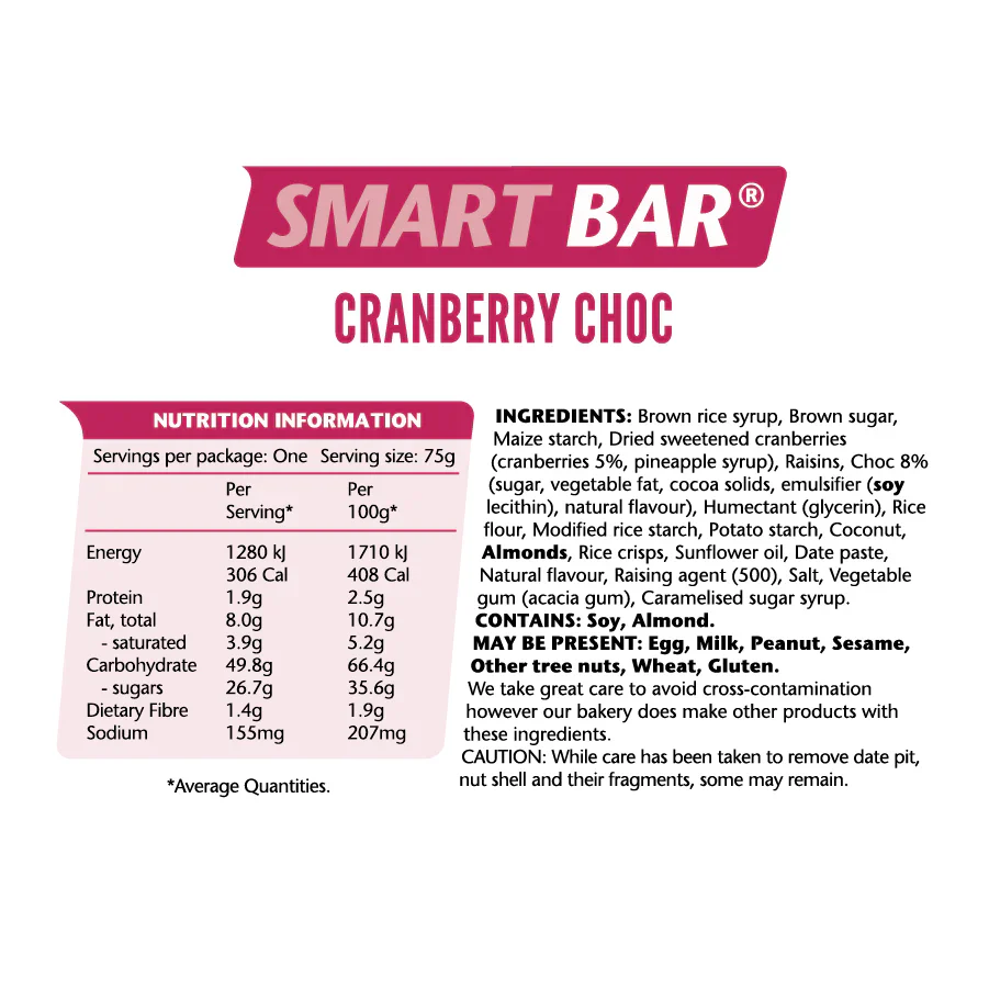 Em's Power Cookies Smart Bar | Cranberry Choc - Image 3