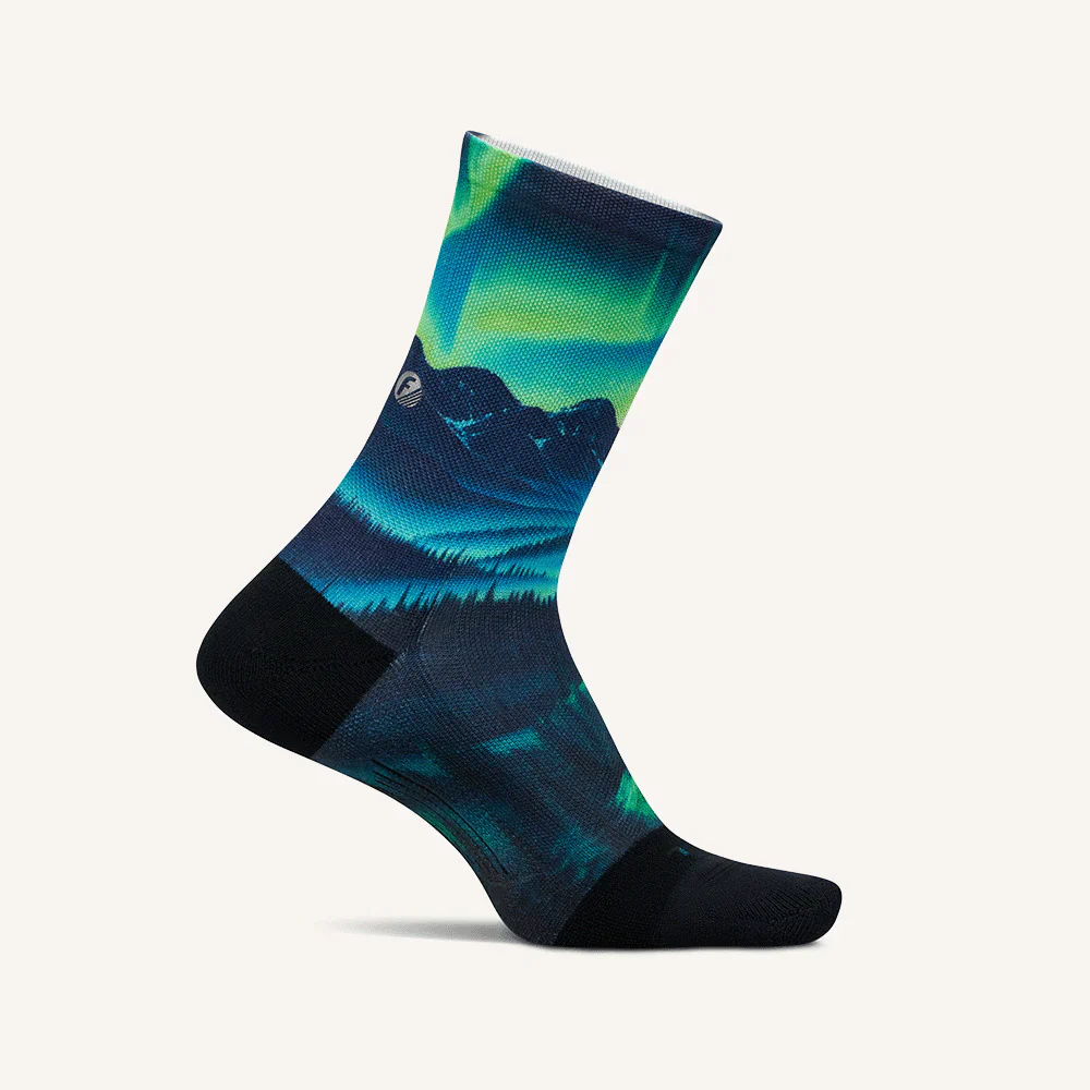 Feetures Elite | Light Cushion | Mini-Crew | Aurora Glow