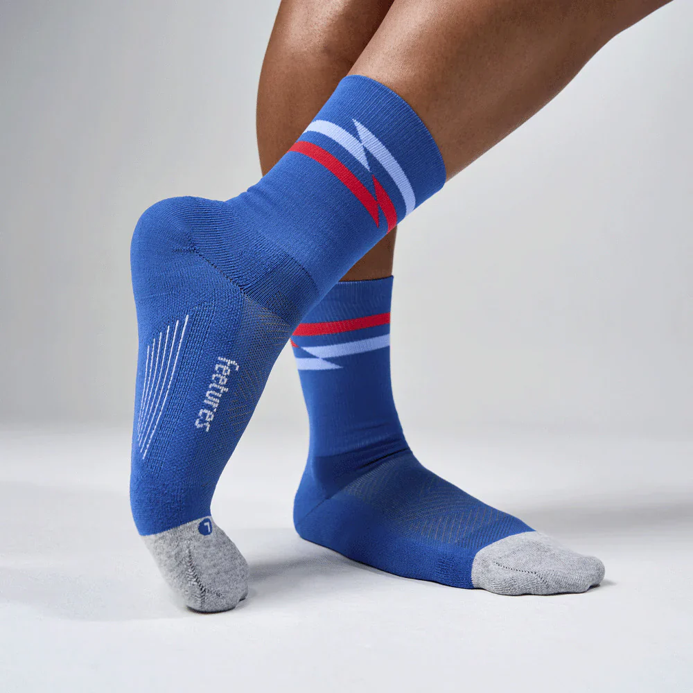 Feetures Elite | Light Cushion | Mini-Crew | Blue Track - Image 2