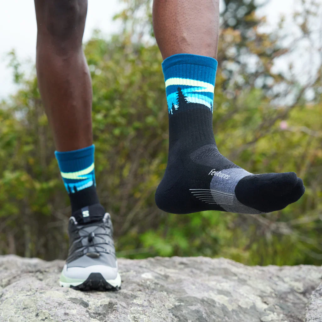 Feetures Trail | Max Cushion | Mini-Crew | Blue Aurora - Image 2