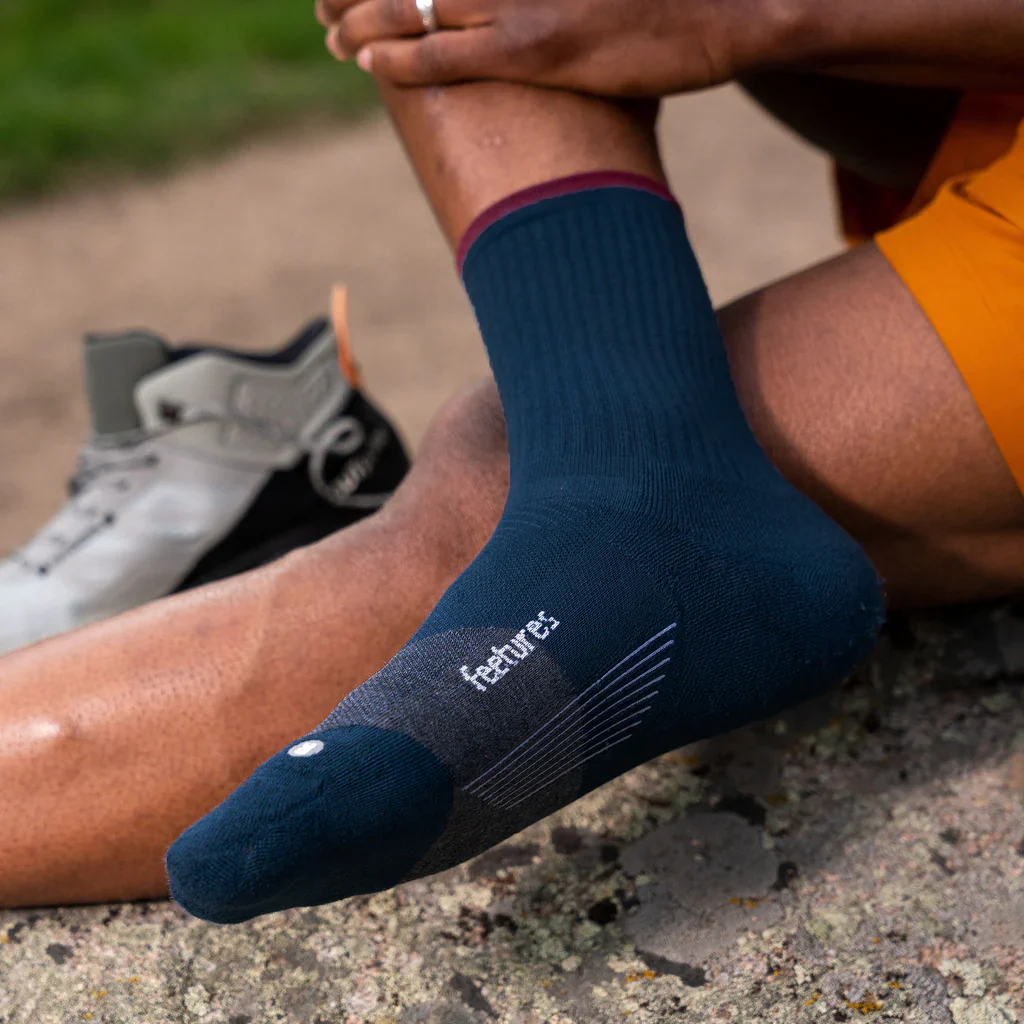 Feetures Trail | Max Cushion | Mini-Crew | French Navy - Image 2