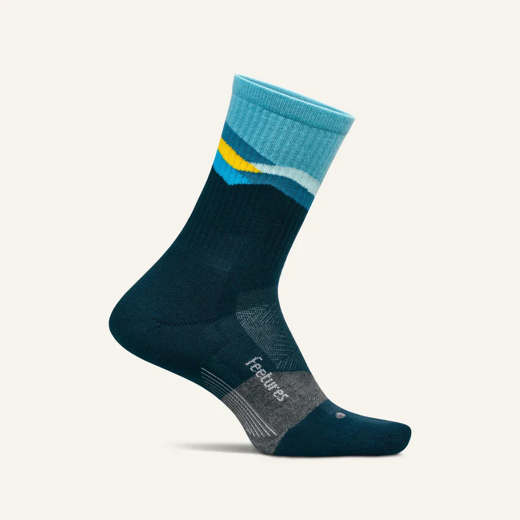 Feetures Trail | Max Cushion | Mini-Crew | Mountains High Blue