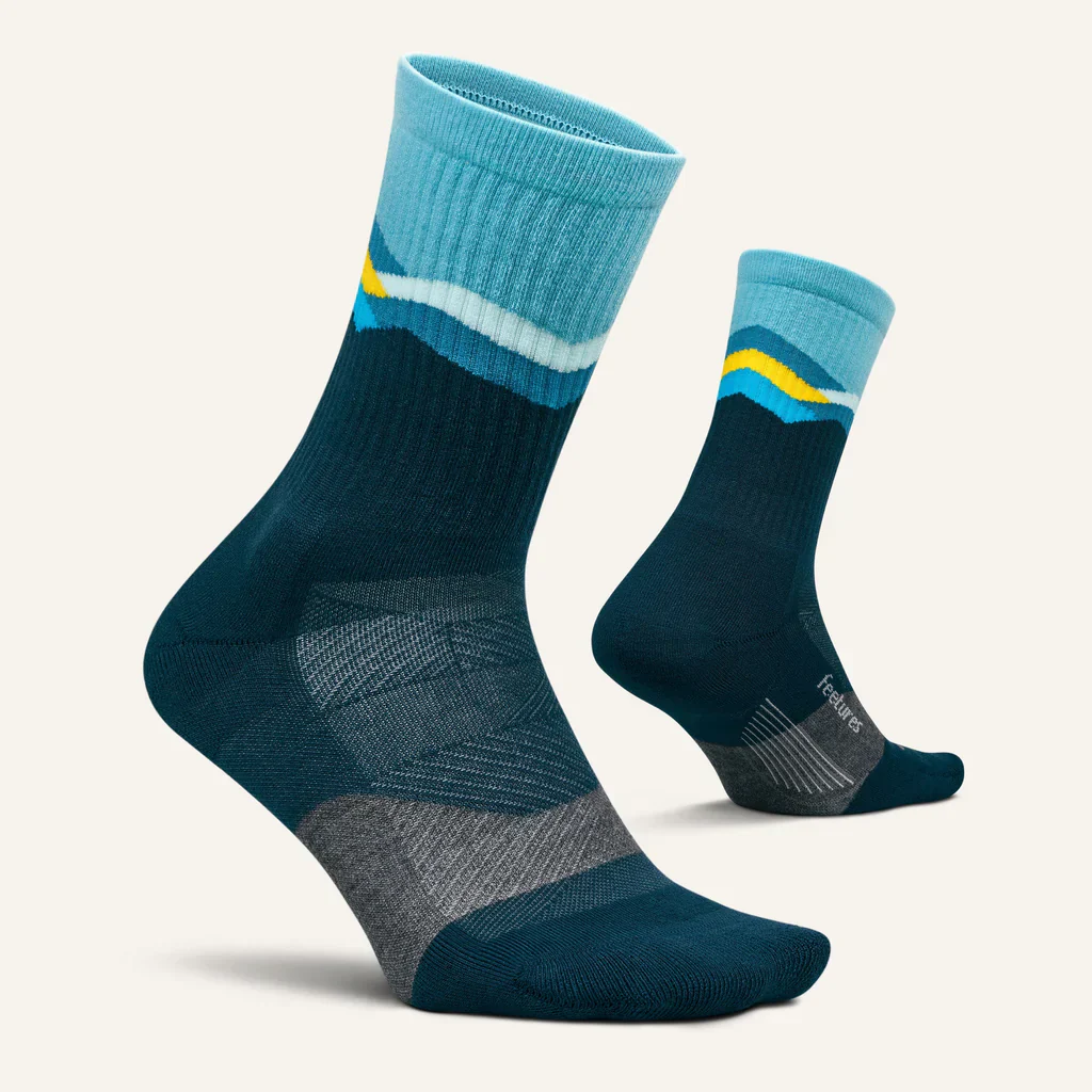 Feetures Trail | Max Cushion | Mini-Crew | Mountains High Blue - Image 3