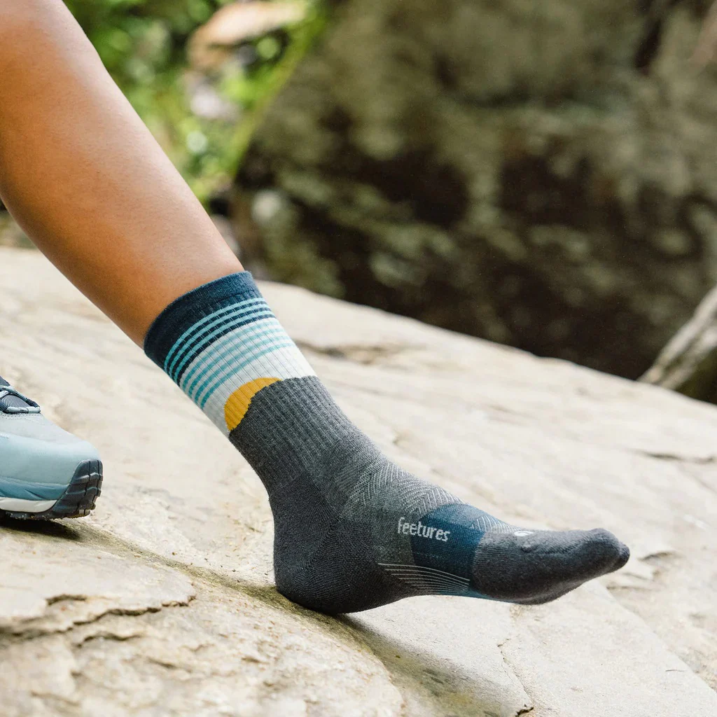 Feetures Trail | Max Cushion | Mini-Crew | Table Rock Gray - Image 3