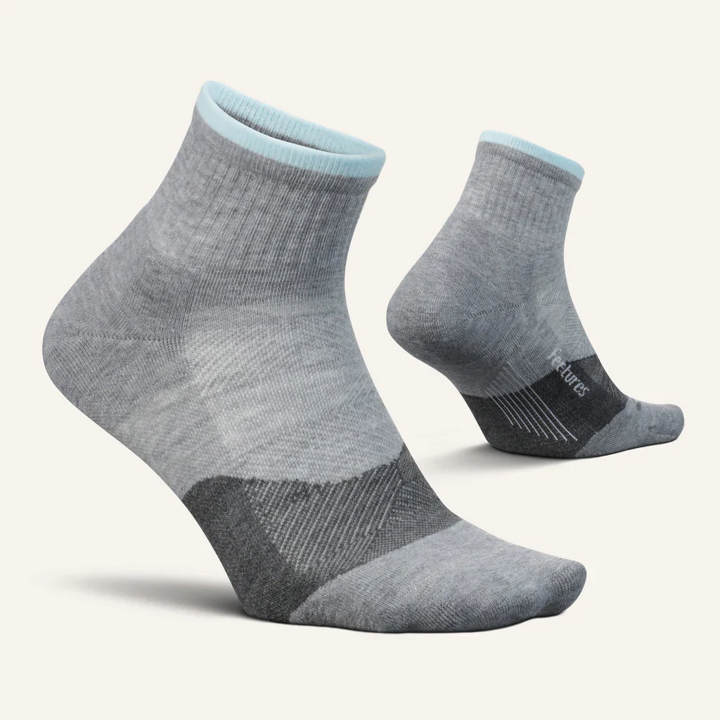 Feetures Trail | Max Cushion | Quarter Length | Light Grey - Image 5