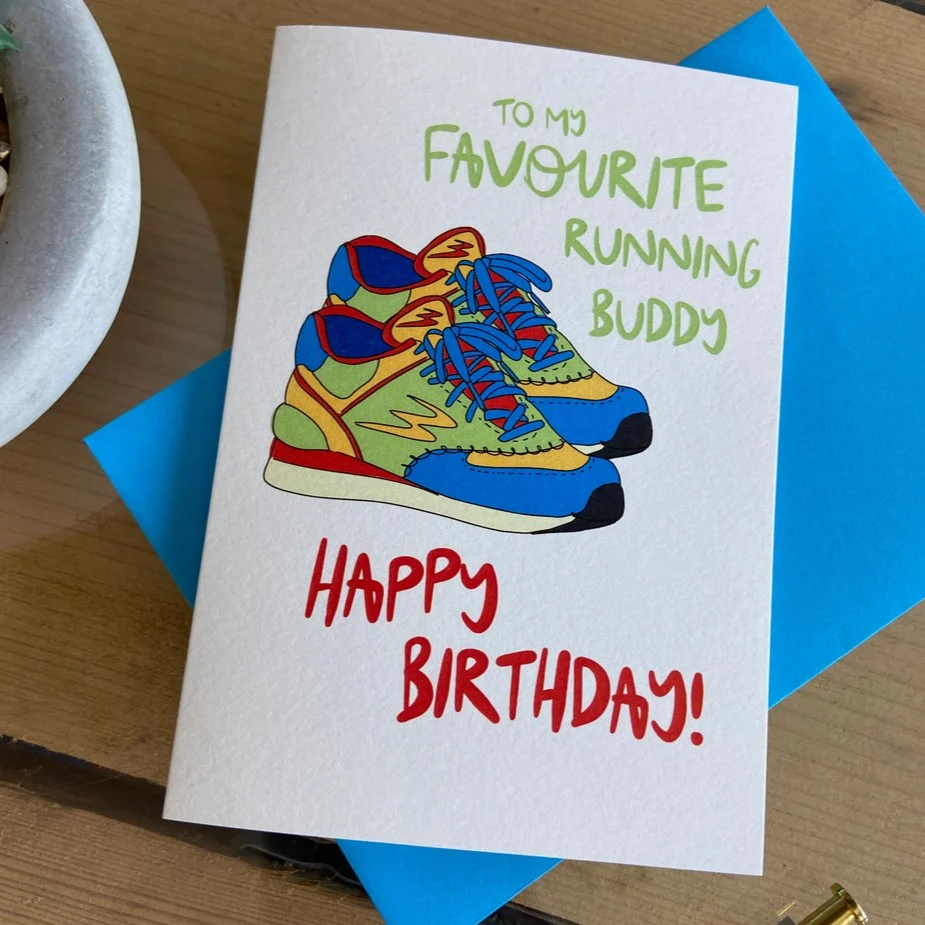 Happy Birthday Favourite Running Buddy | Greeting Card - Image 2