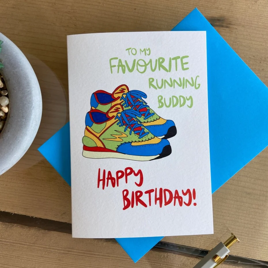 Happy Birthday Favourite Running Buddy | Greeting Card - Image 3