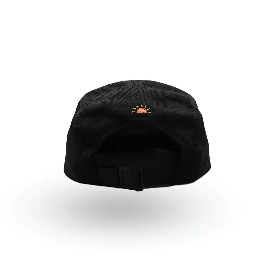 Helios Ultralight 7 Panel Running Cap | Soft Brim | Black - Image 3