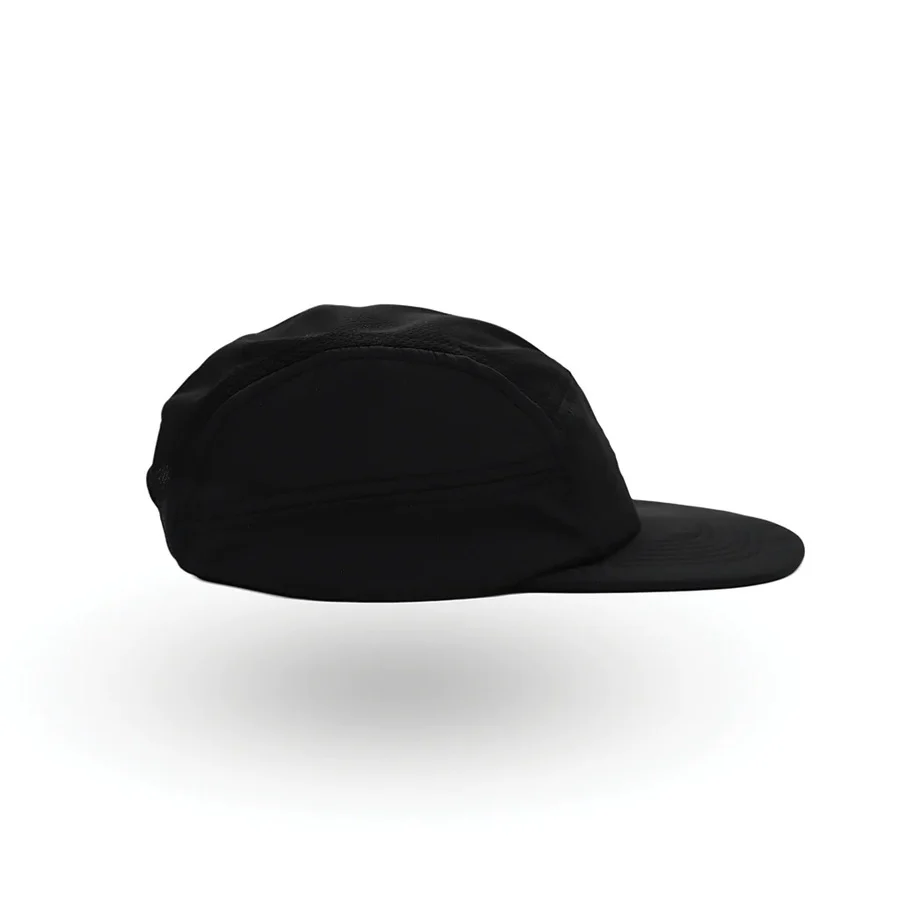 Helios Ultralight 7 Panel Running Cap | Soft Brim | Black - Image 4