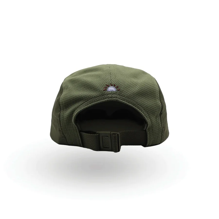 Helios Ultralight 7 Panel Running Cap | Soft Brim | Olive - Image 3