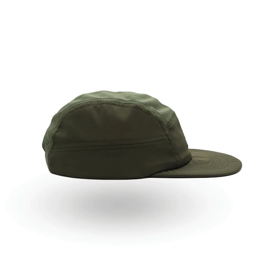 Helios Ultralight 7 Panel Running Cap | Soft Brim | Olive - Image 4