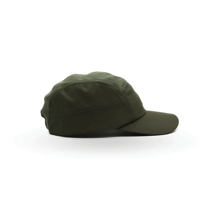 Helios Ultralight 7 Panel Running Cap | Firm Brim | Olive - Image 4