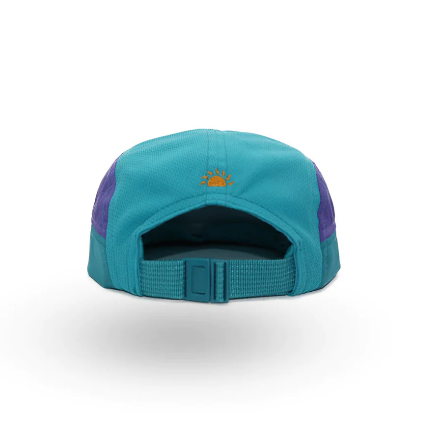 Helios Ultralight 7 Panel Running Cap | Soft Brim | Teal / Purple - Image 2