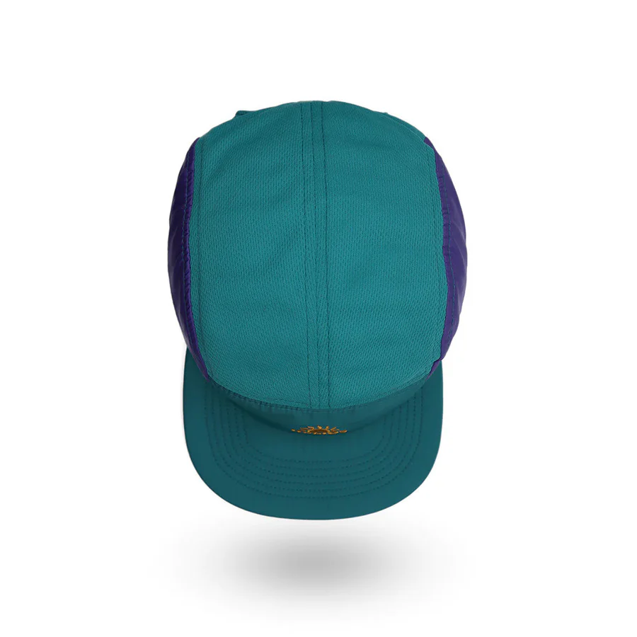 Helios Ultralight 7 Panel Running Cap | Soft Brim | Teal / Purple - Image 4