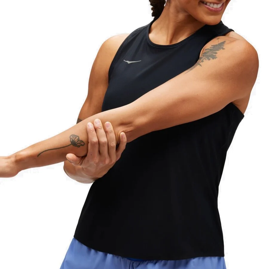 Hoka Airolite Run Tank | Black | Womens - Image 3