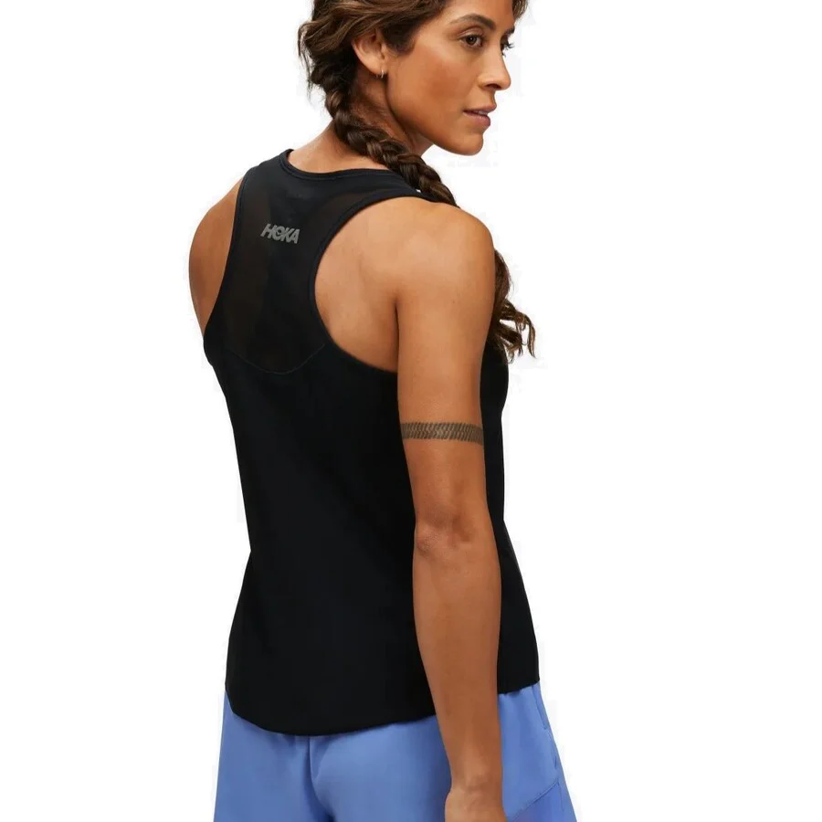 Hoka Airolite Run Tank | Black | Womens - Image 4